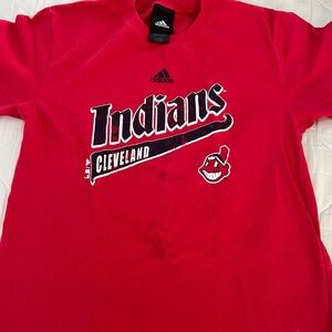 Adidas boys size large 14/16 Cleveland Indians tshirt